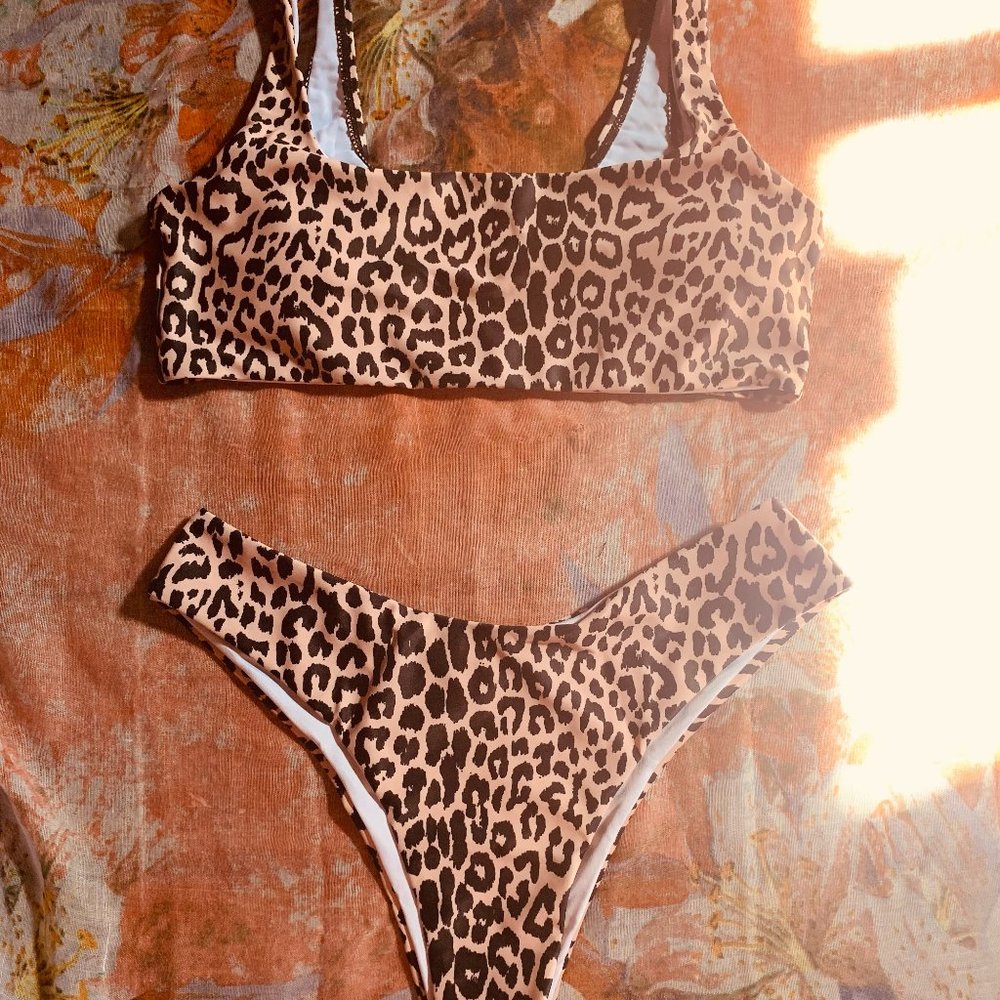 Leopard High Cut Bikini